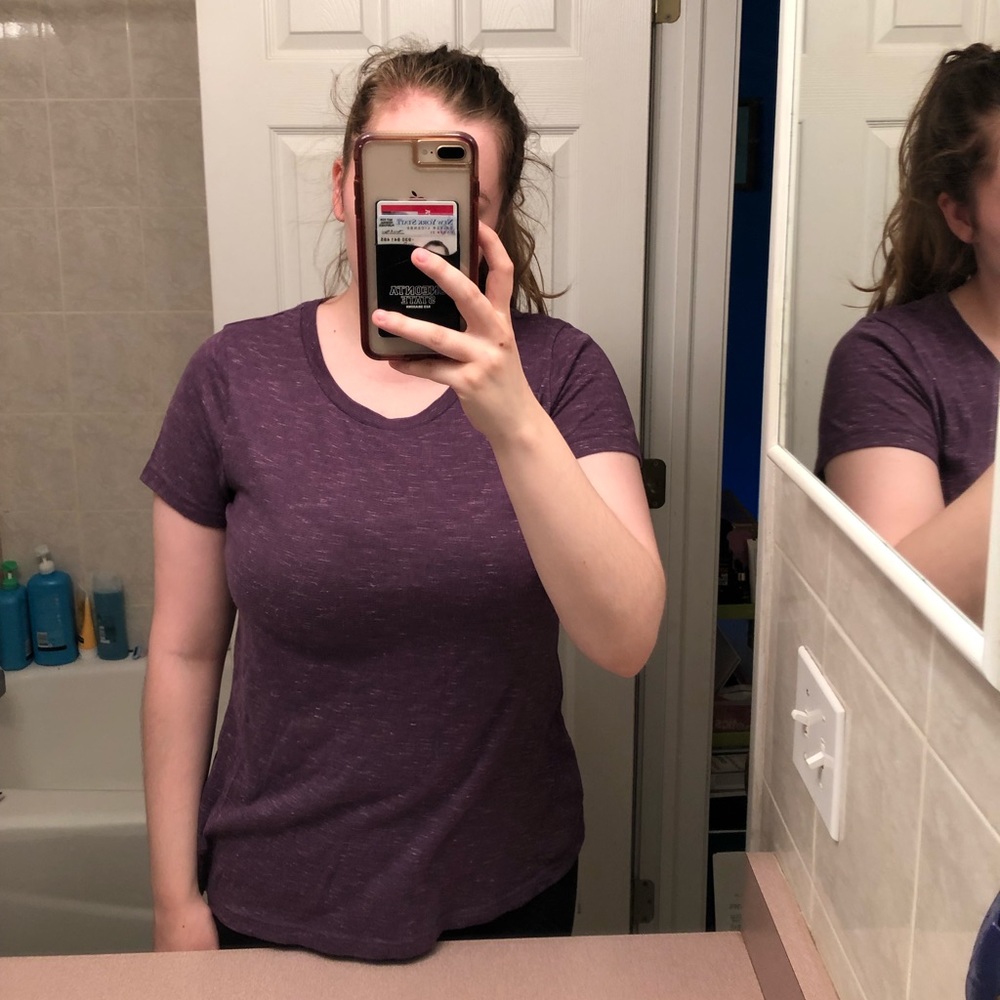 Purple short sleeve tee